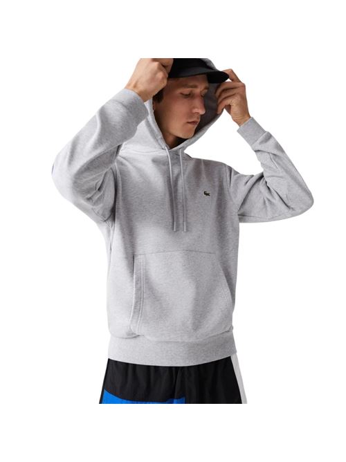 felpa lacoste | SH9623CCA GRIGIO